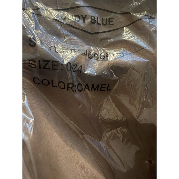 Judy Blue High Waisted Control Top Wide Cropped Jeans Camel - Picture 5 of 7